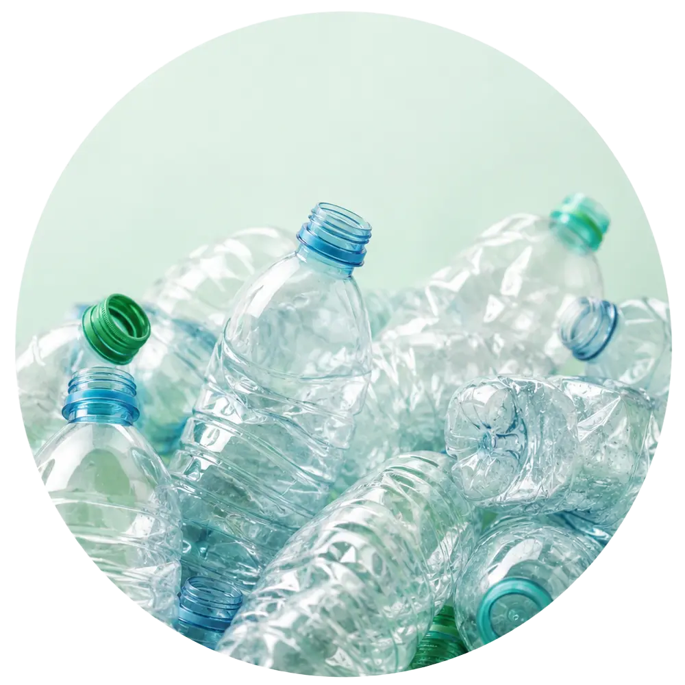 Plastic bottles and packaging waste