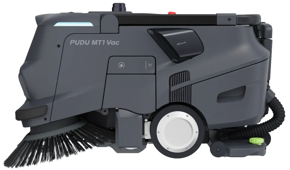 PUDU MT1 Vac commercial robotic sweeper side view