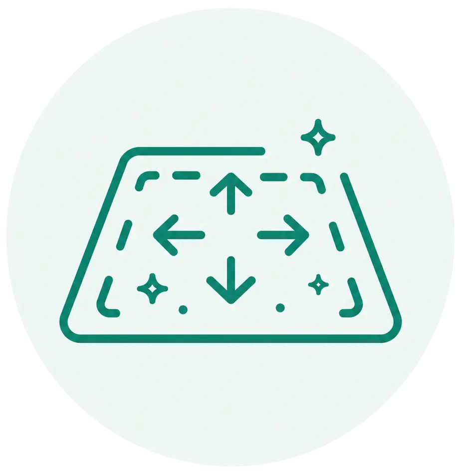 Large area dry cleaning icon