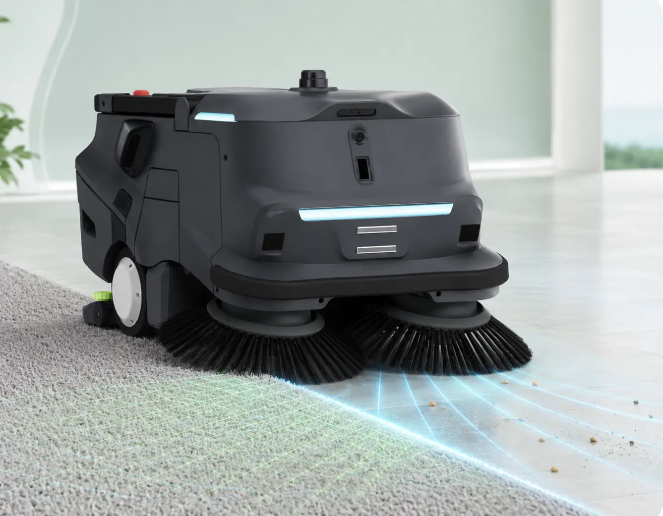 PUDU MT1 Vac AI floor recognition across different surfaces