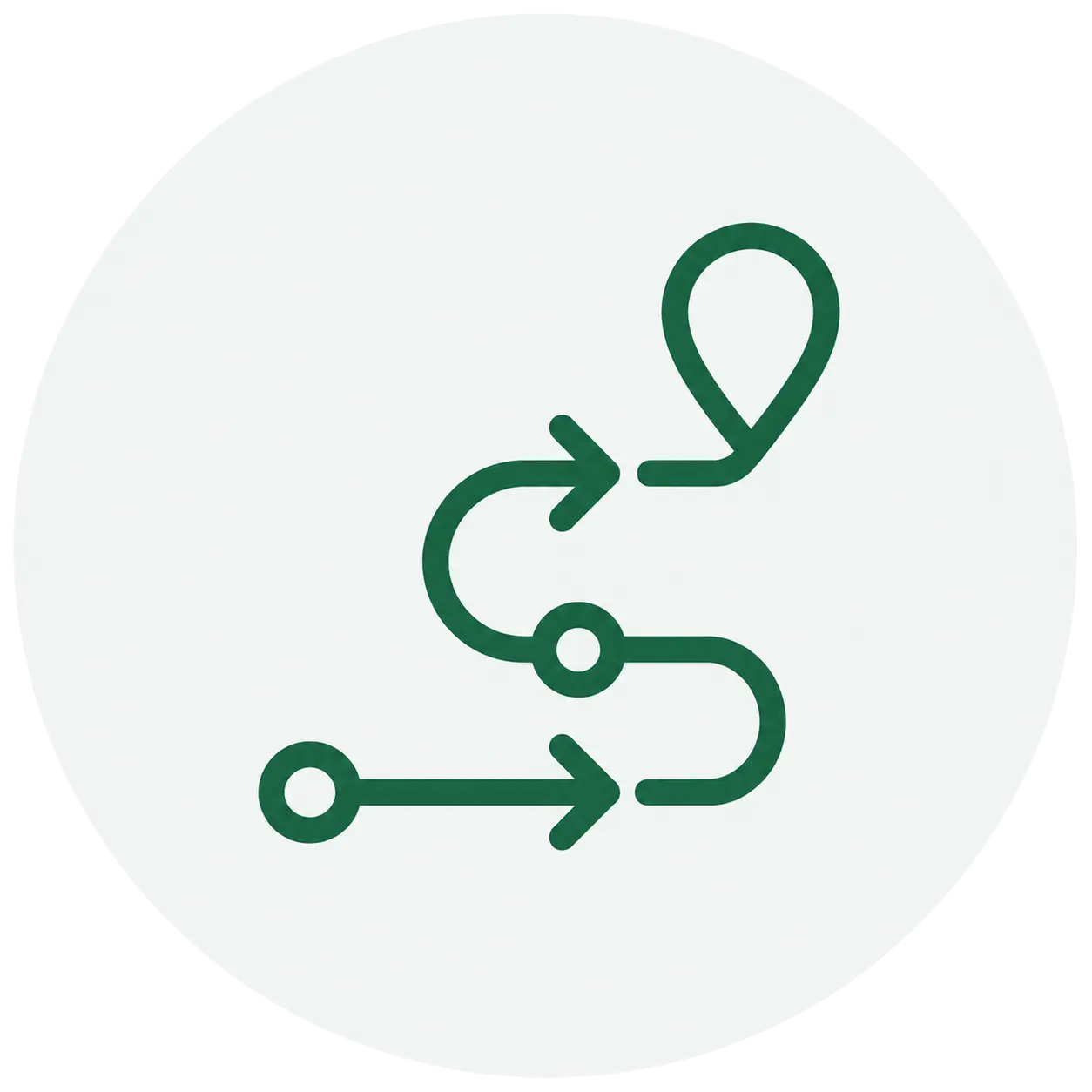 Intelligent route navigation icon