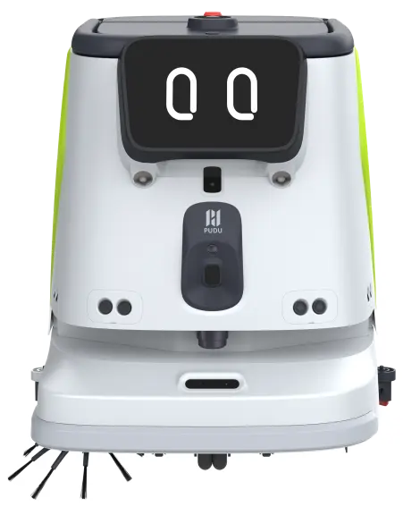 PUDU CC1 Pro Autonomous Cleaning Robot straight on view