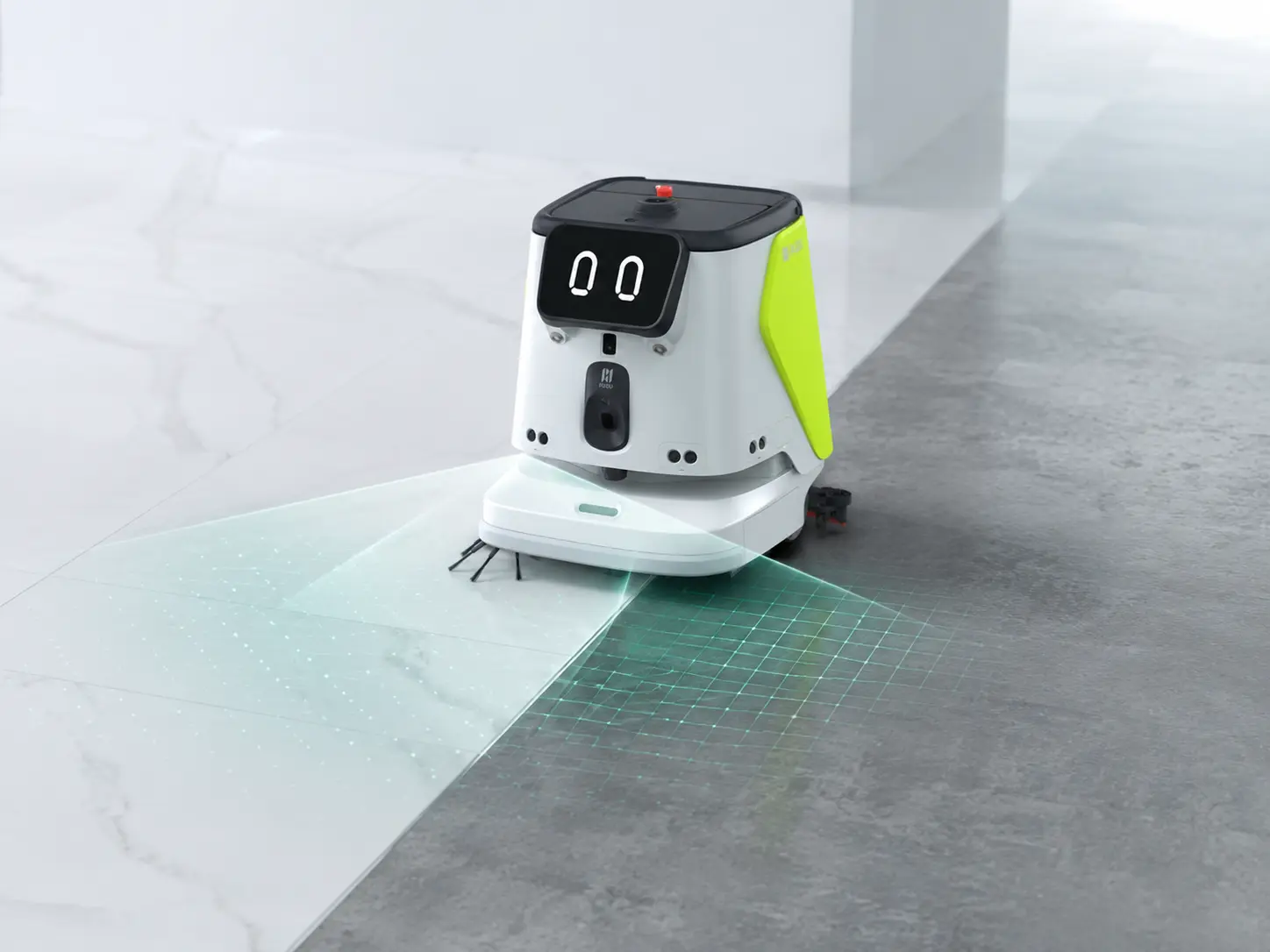 PUDU CC1 Pro floor cleanliness and type detection