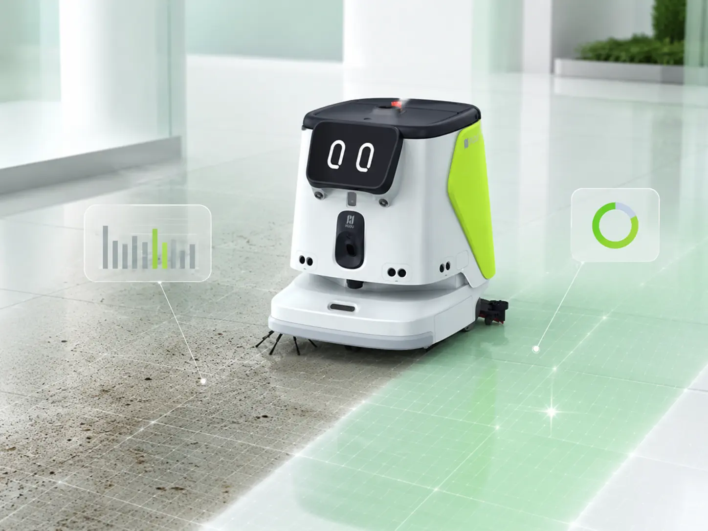 PUDU CC1 Pro real-time cleaning performance detection