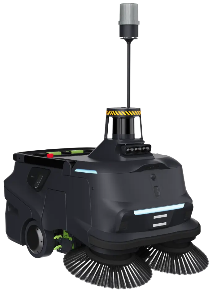 PUDU MT1 Max robotic sweeper angle view