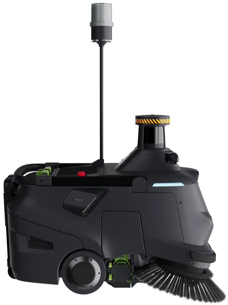PUDU MT1 Max robotic sweeper side view 2