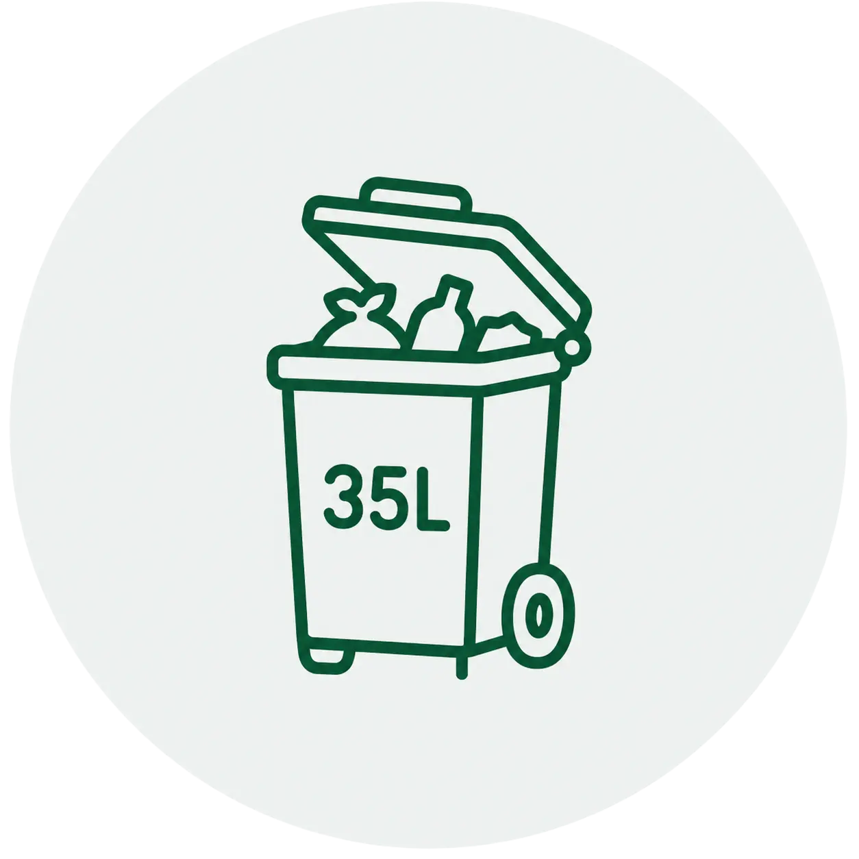 AI trash recognition icon