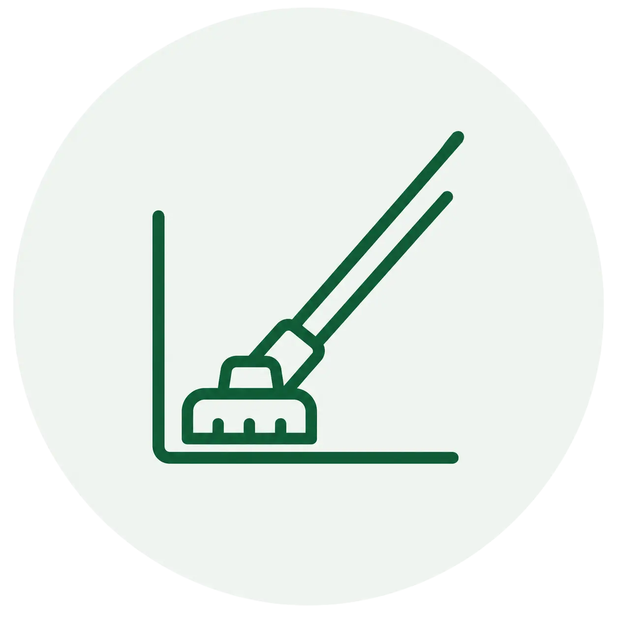 Extendable edge cleaning icon