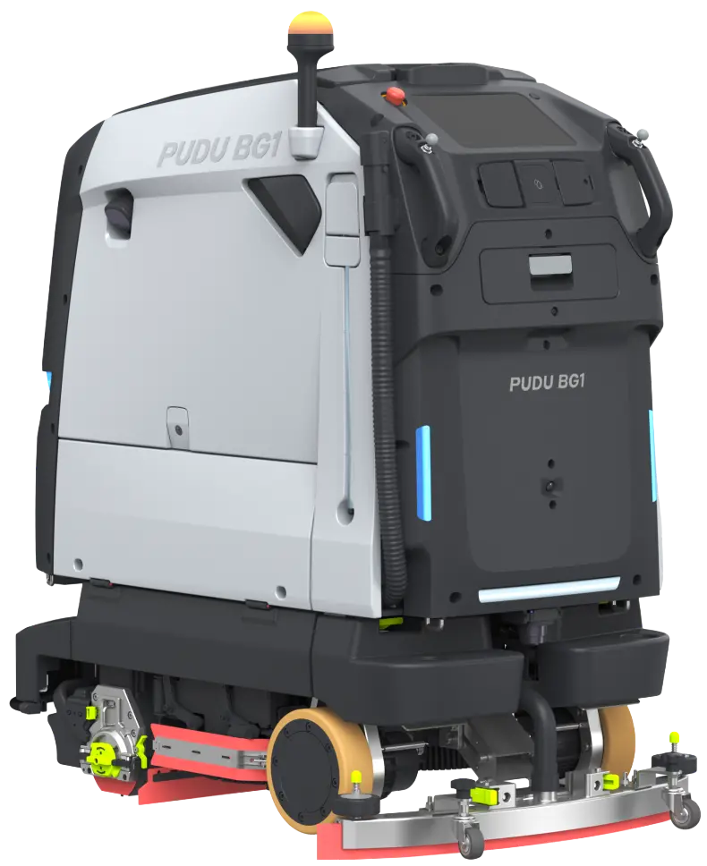 PUDU BG1 large scrubber-dryer robot back view