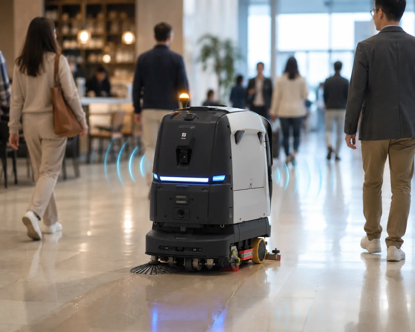 PUDU BG1 human robot interaction