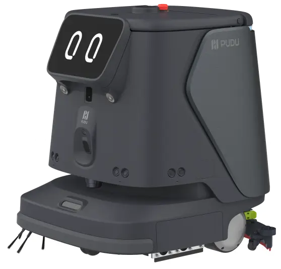 PUDU CC1 Pro Autonomous Cleaning Robot straight on view