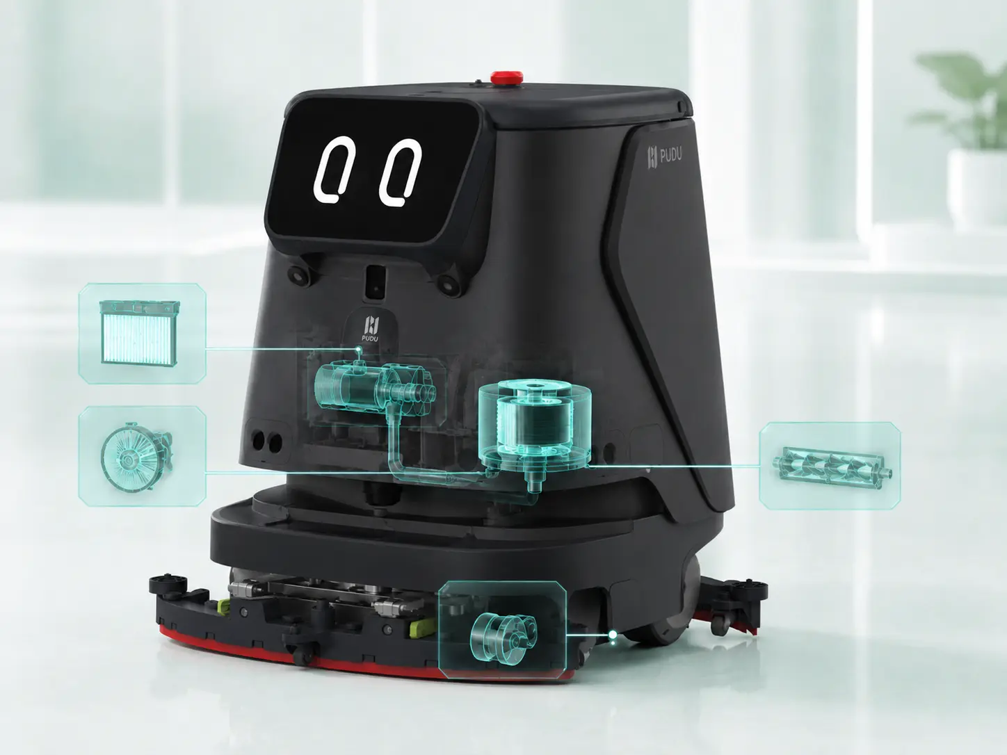 PUDU CC1 Pro AI components self-monitoring