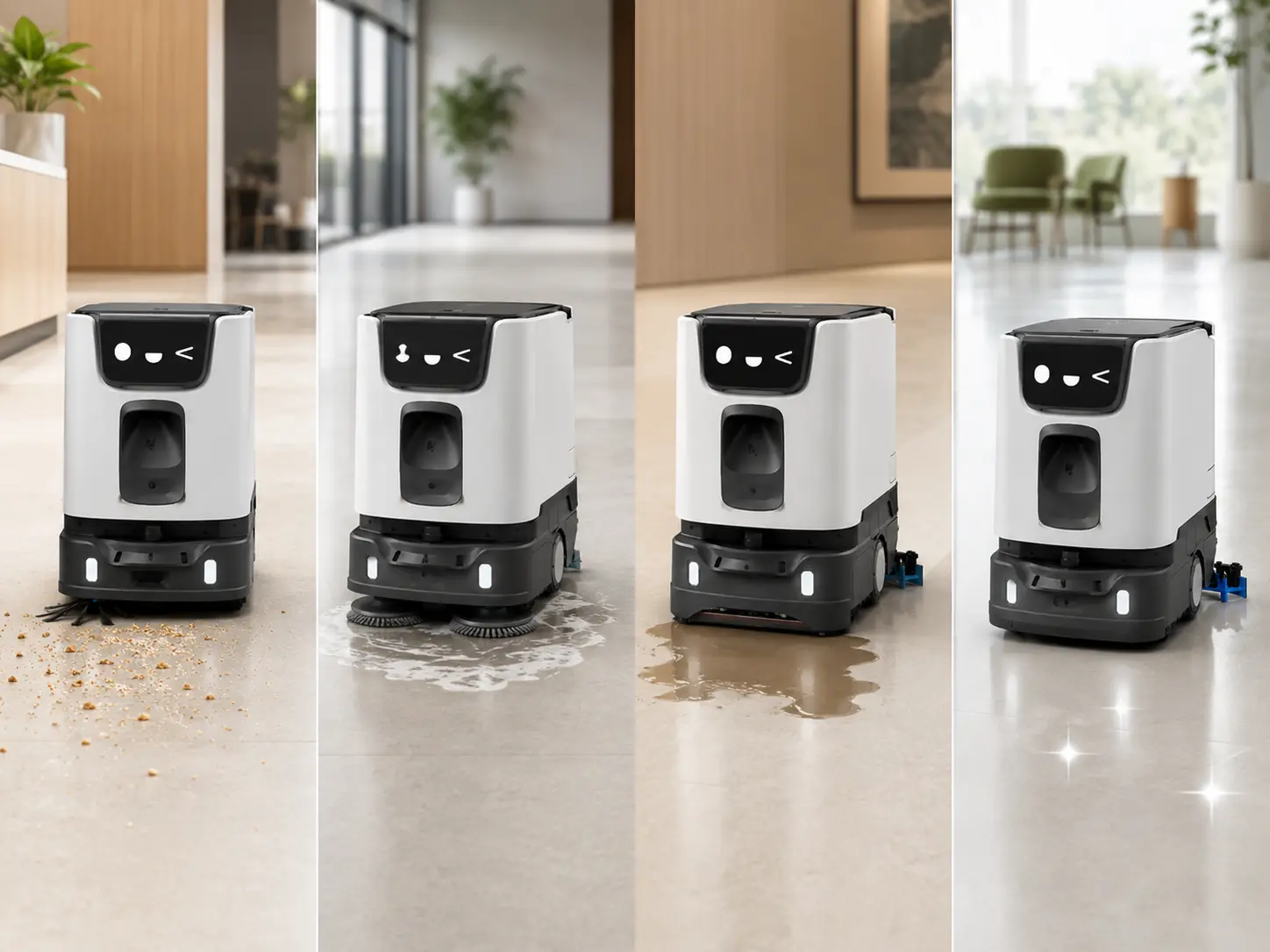 PUDU ET1 4-in-1 commercial floor cleaning