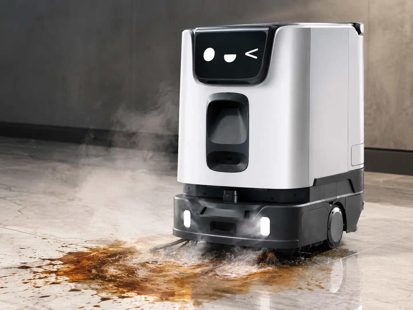 PUDU ET1 85 degree hot-water scrubbing
