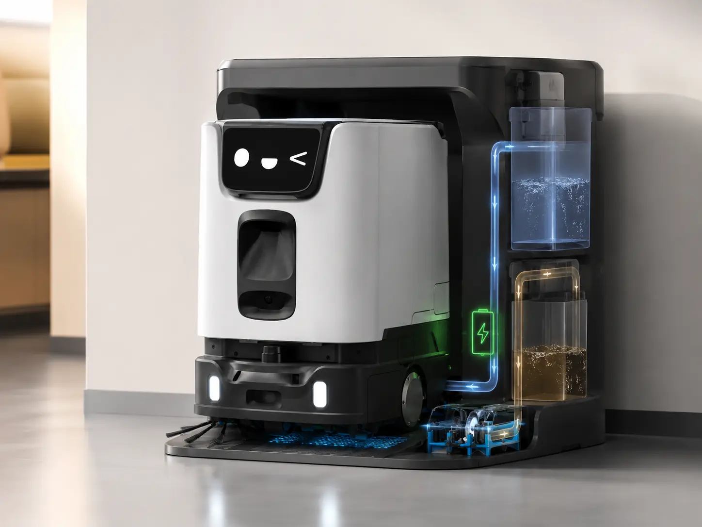 PUDU ET1 8-in-1 self-cleaning docking station