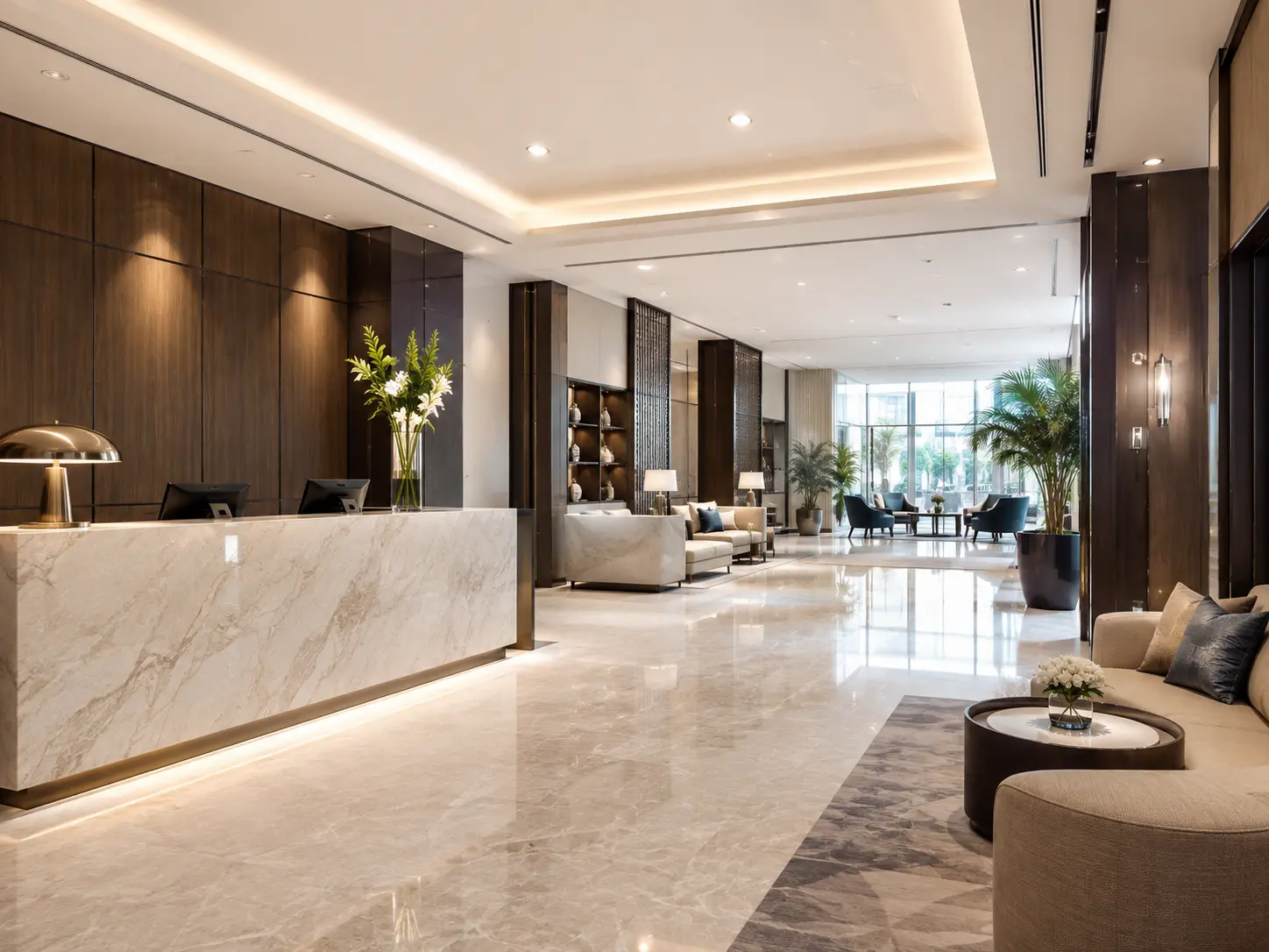 Restaurant dining room and bar floor