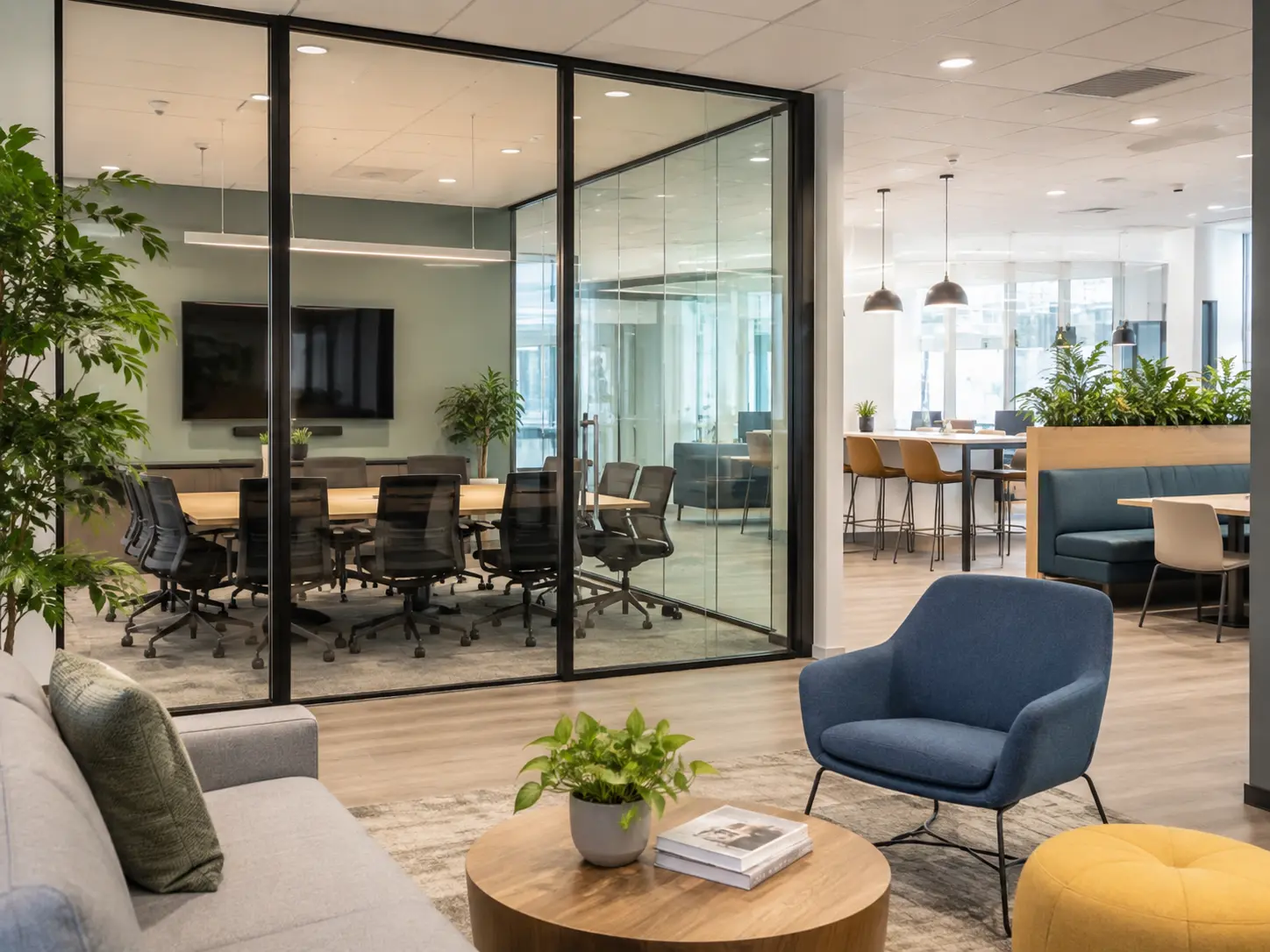 Office meeting room and breakout space