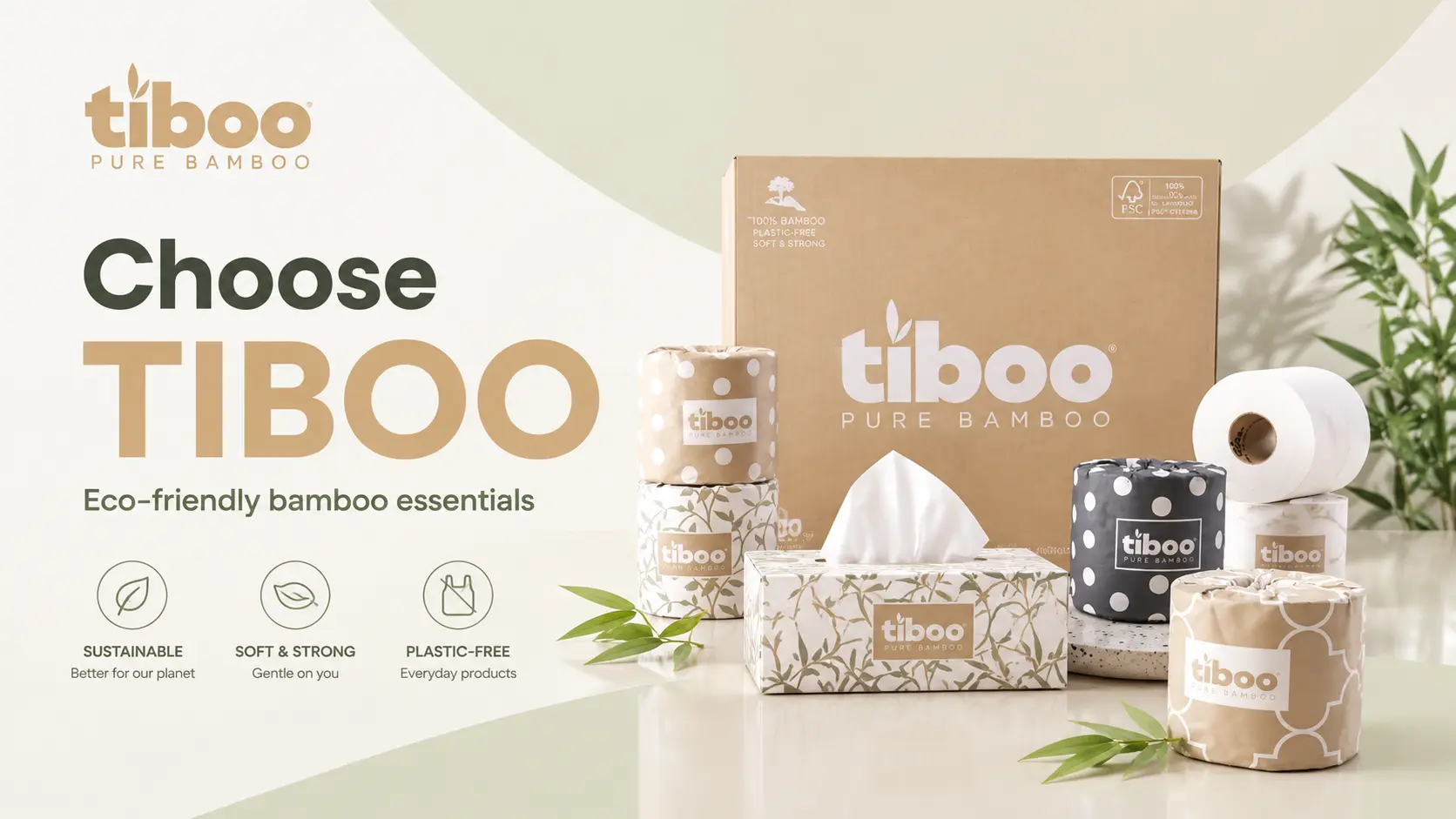 Choose Tiboo, eco-friendly bamboo paper essentials