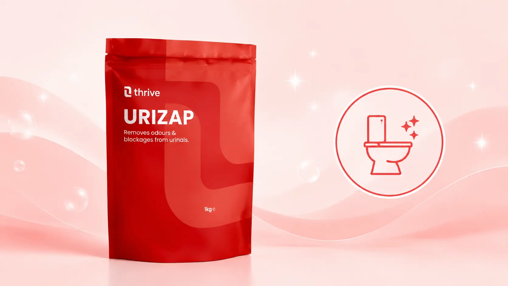 Washroom cleaning products for toilets, urinals and basins