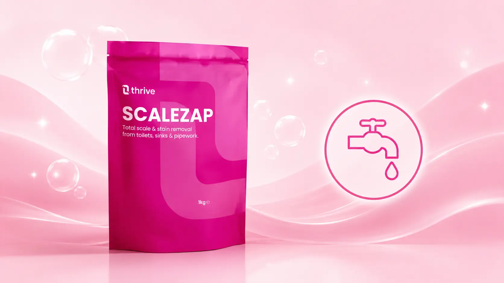 Limescale descalers for washroom fittings and machines