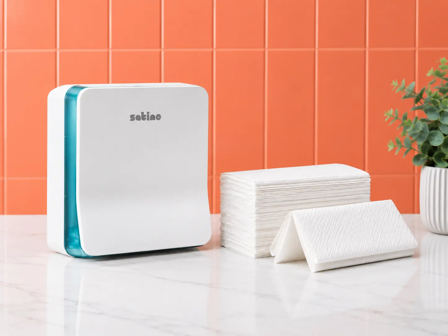 Hand towel dispensers and folded paper hand towels