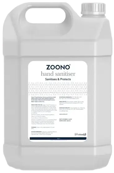 Zoono hand sanitiser, 5 litre