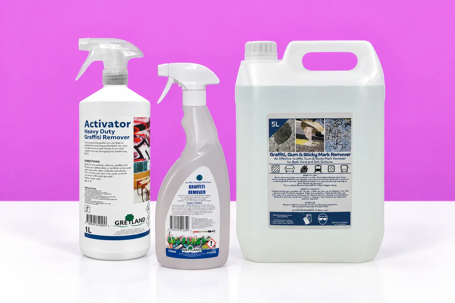Commercial graffiti removal products