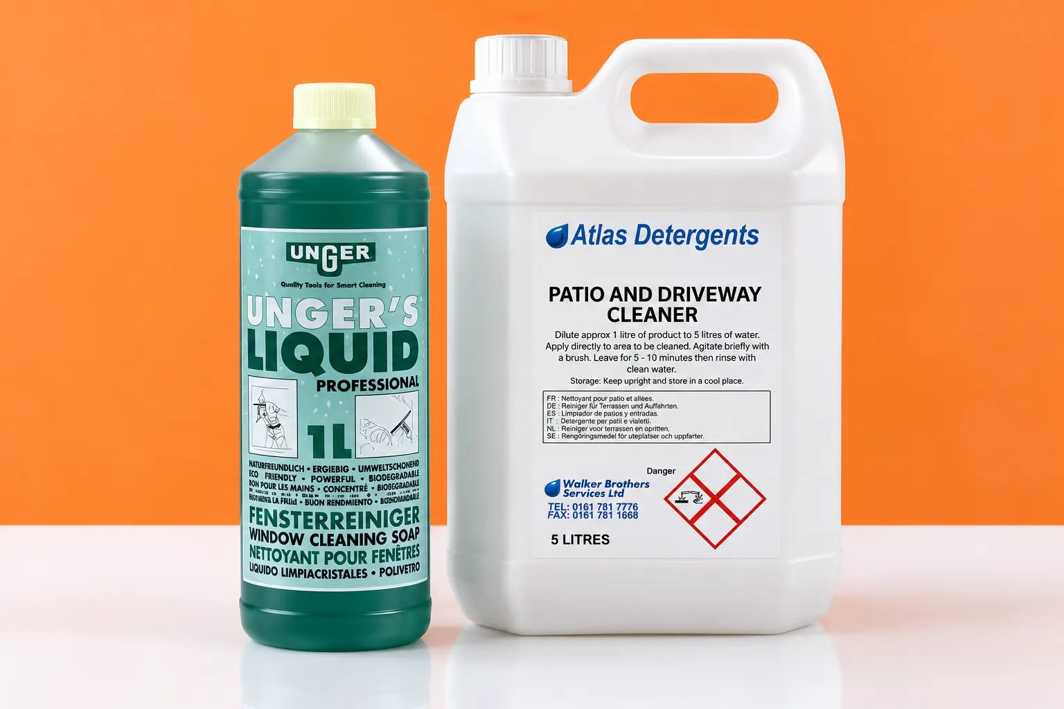 Commercial outdoor cleaning products including patio cleaner