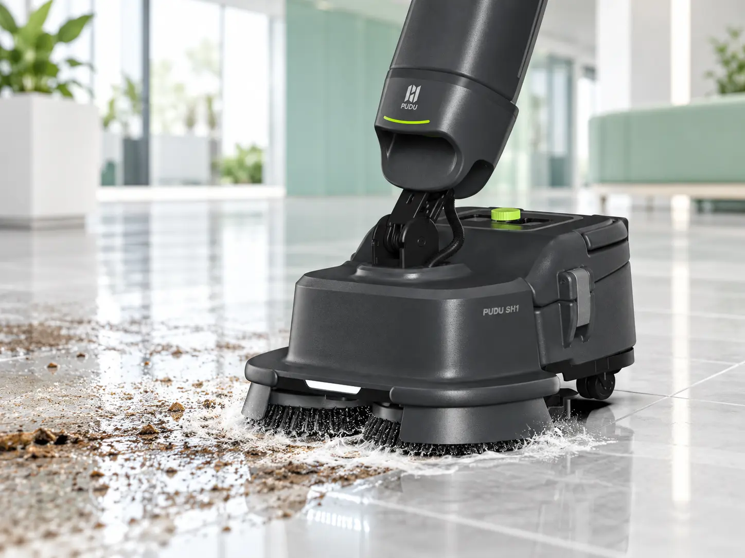 PUDU SH1 commercial floor scrubbing
