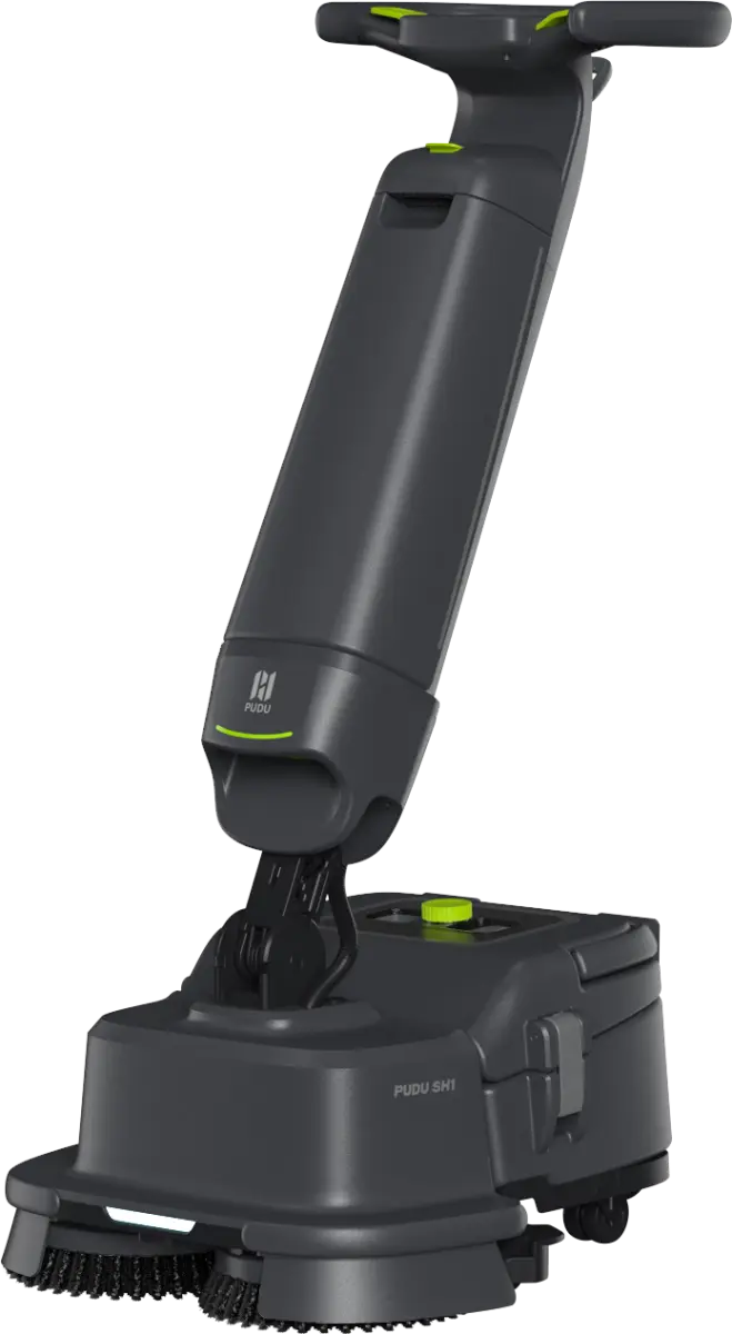 PUDU SH1 smart upright scrubber dryer front view