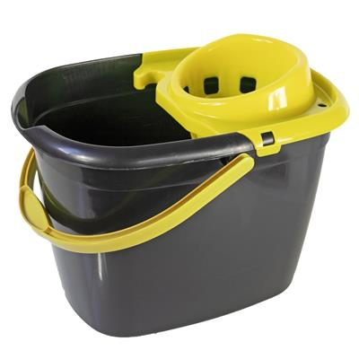 Recycled 14L Bucket & Wringer Yellow