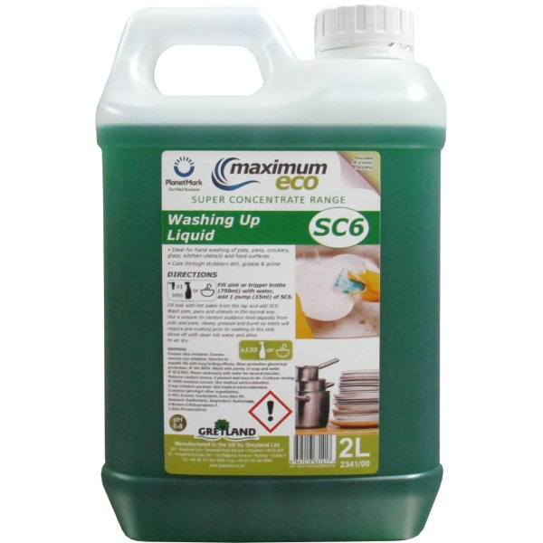 Super Concentrated Washing Up Liquid - 2 x 2 Litre