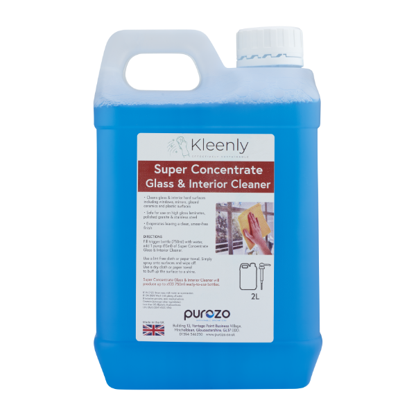 Kleenly Glass and Interior Cleaner Super Concentrate - 2 Litre 