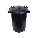 Black 90L Dustbin