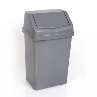 Swing Bin & Lid 25 Litre - Silver