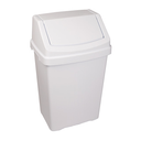 White Swing Bin & White Lid - 50 Litre