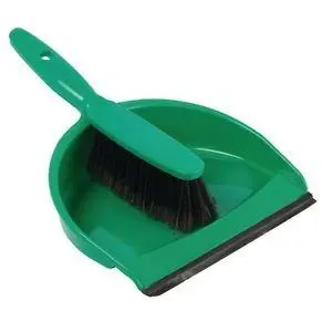 Professional Dust Pan and Brush Set Soft - Green