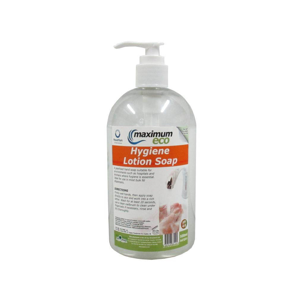 Maximum Eco Hygiene Lotion Soap - 6 x 500ml