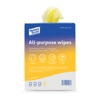 All Purpose Wipes 6 x 200 - Yellow