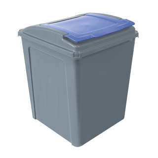 Eco Waste Recycling Bin & Blue Lid 50L
