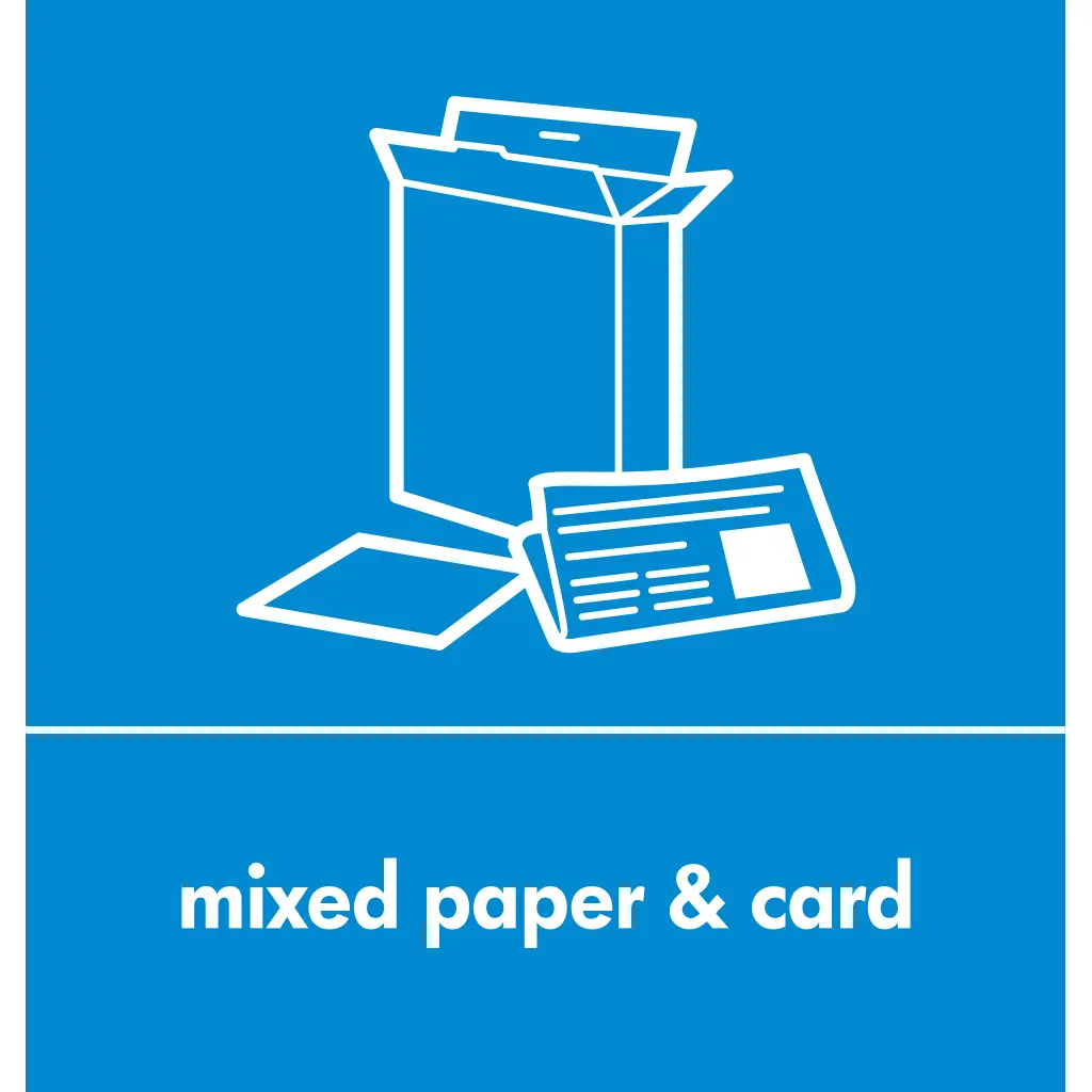 Paper and Card Waste Sticker