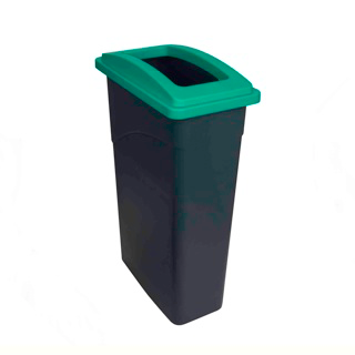 Recycling Wall Hugger Bin 90L & Lid - Teal 