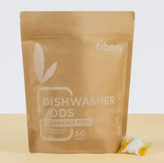 Tiboo All in One Dishwasher Pods Plastic Free 50 Pods