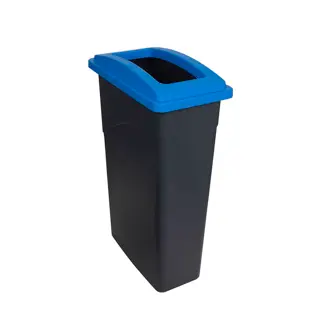 Recycling Wall Hugger Bin 90L & Lid - Blue