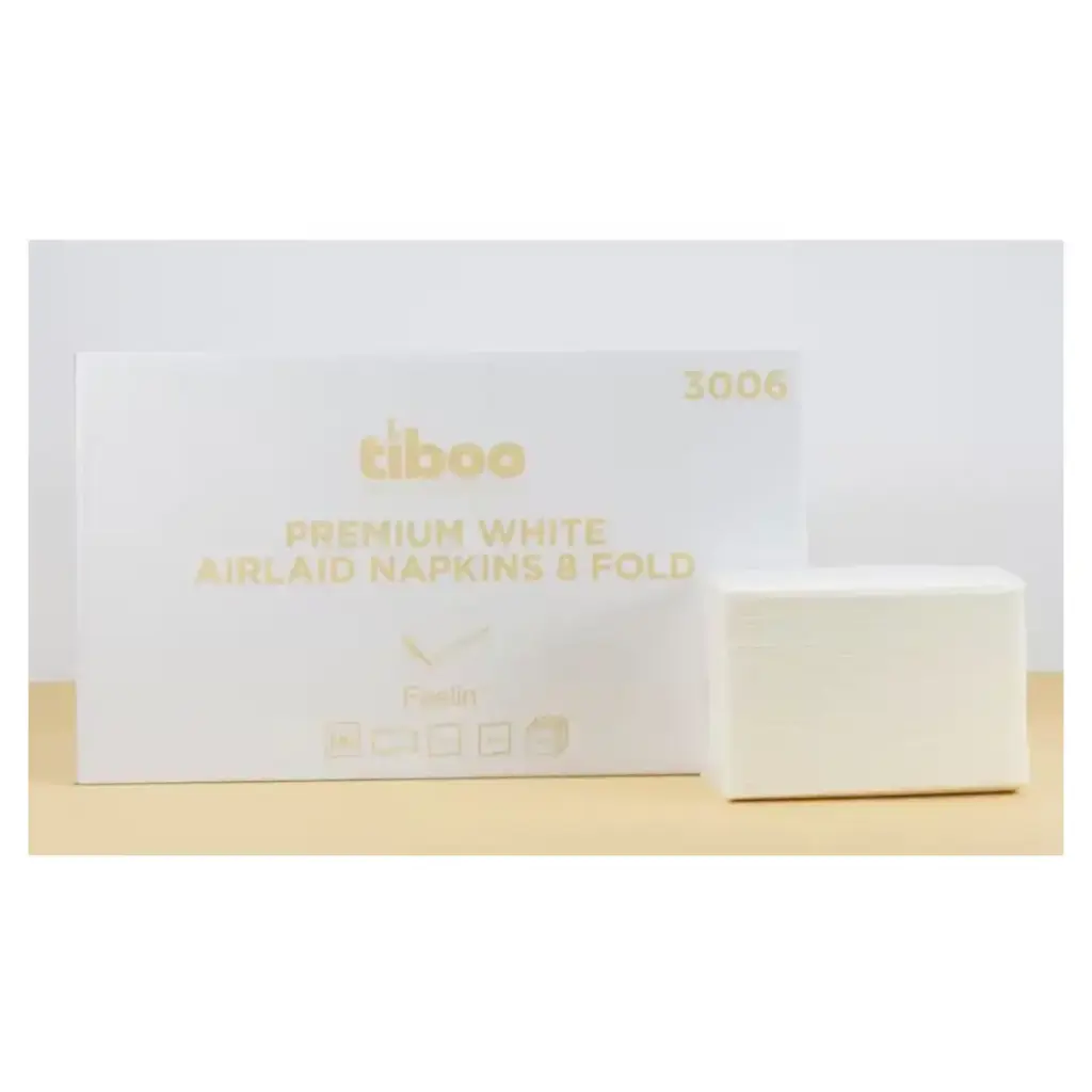 Luxury White Airlaid Napkins 8 Fold 40cm x 40cm