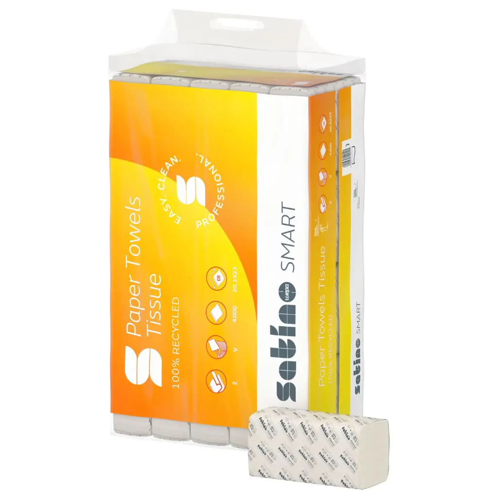 Satino Hand towel Paper Format Tissue, V-Fold - 4000