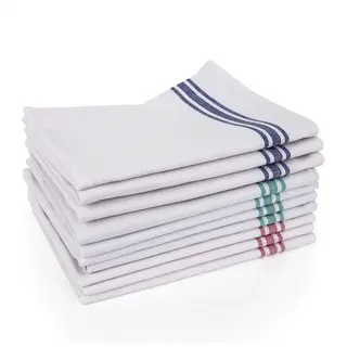 [RS102813] Tea Towel White Cotton (Pack of 10)