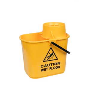 [RS102946Y] 15L Recycled Professional Bucket & Wringer Yellow