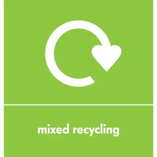 [RS105186MIXED] Mixed Recycling Waste Sticker