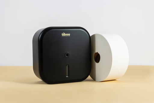 [SYS05B] Tiboo Maxi Toilet Roll Dispenser Black